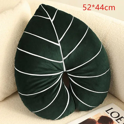 Green Leaf Plush Pillow